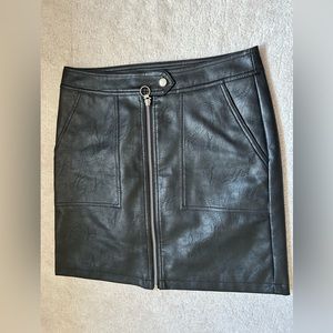 EUC faux leather skirt
